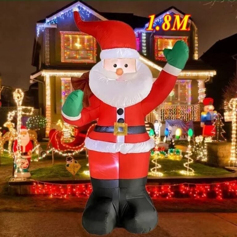 Structure De Noel Gonflable Pere Noel Avec Sa Hotte