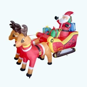 Structure Gonflable De Noel Traineau Du Pere Noel