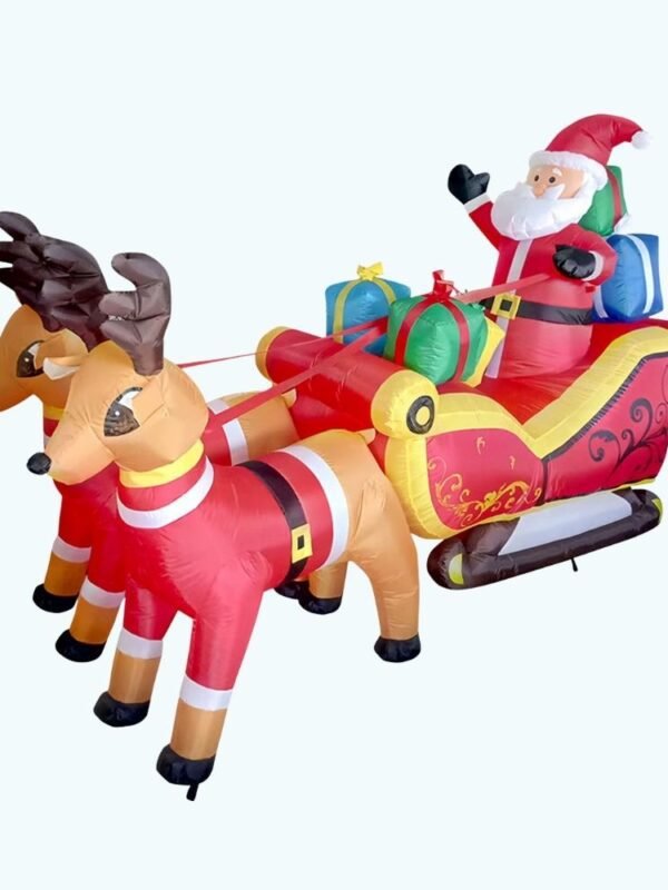 Structure Gonflable De Noel Traineau Du Pere Noel