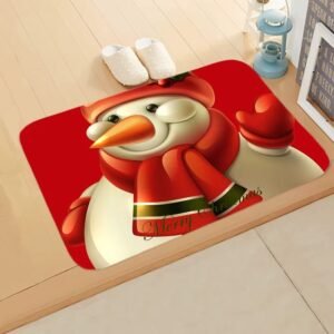 Tapis De Noel Bonhomme De Neige Avec Echarpe 1