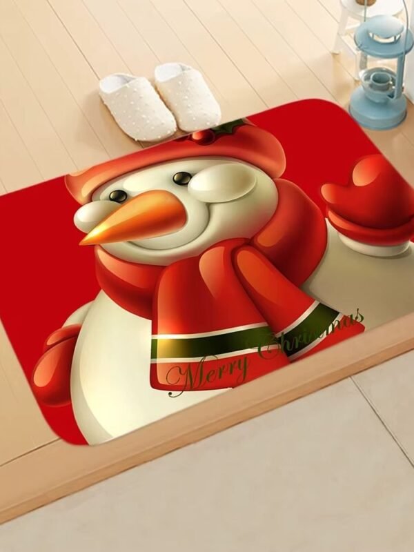 Tapis De Noel Bonhomme De Neige Avec Echarpe 1