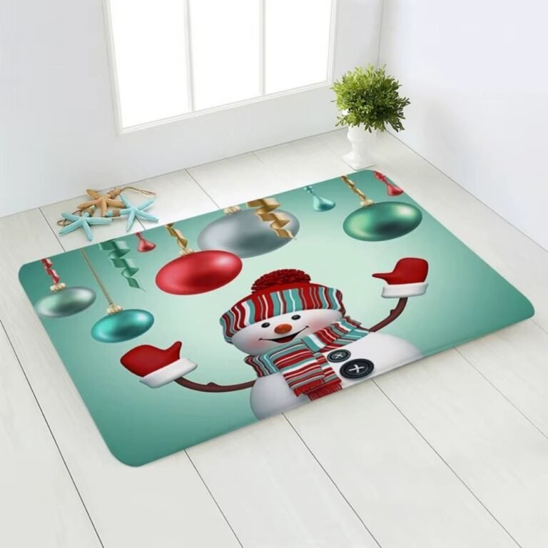Tapis De Noel Bonhomme De Neige Heureux 1