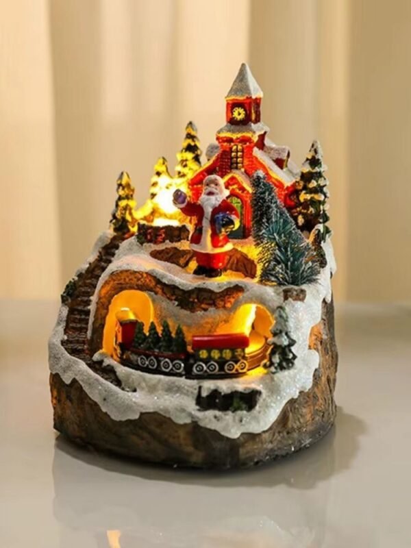 Village De Noel Lumineux Pere Noel
