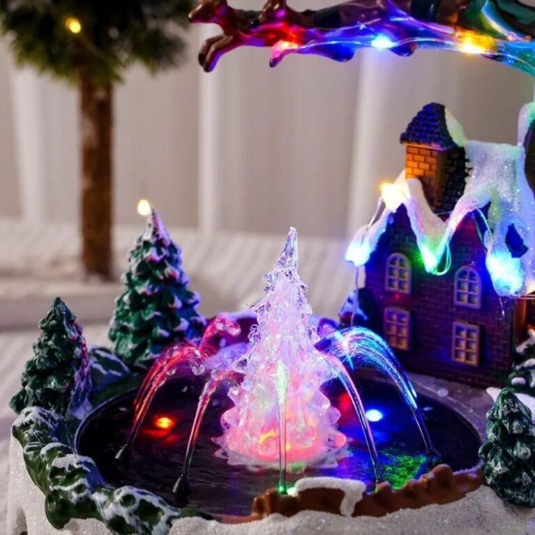 Village Lumineux De Noel Avec Traineau 2