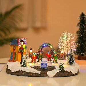 Village Lumineux De Noel Patinoire